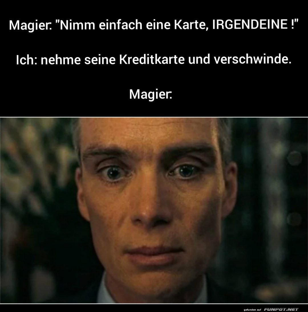 Ein lustiger Magier-Moment Ein lustiger Magier-Moment