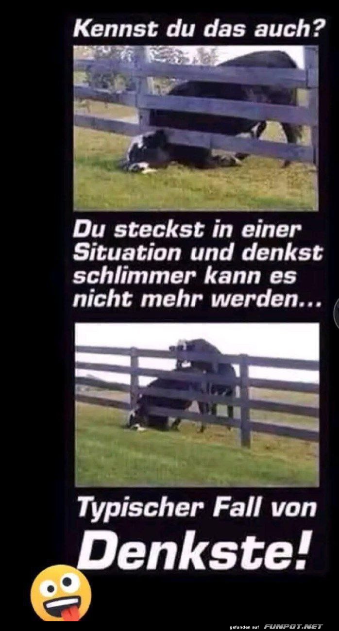 Wenn du denkst, es geht nicht schlimmer Wenn du denkst, es geht nicht schlimmer
