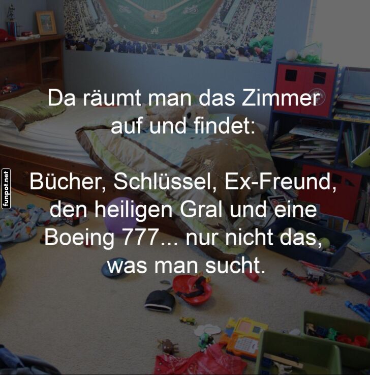 Chaos im Zimmer: Überraschungsfunde Chaos im Zimmer: Überraschungsfunde