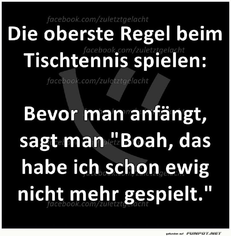 Die oberste Regel beim Tischtennis Die oberste Regel beim Tischtennis