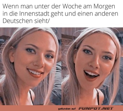 Lustige Reaktion auf eine unerwartete Begegnung Lustige Reaktion auf eine unerwartete Begegnung