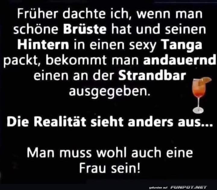 Realität vs. Erwartung an der Strandbar Realität vs. Erwartung an der Strandbar