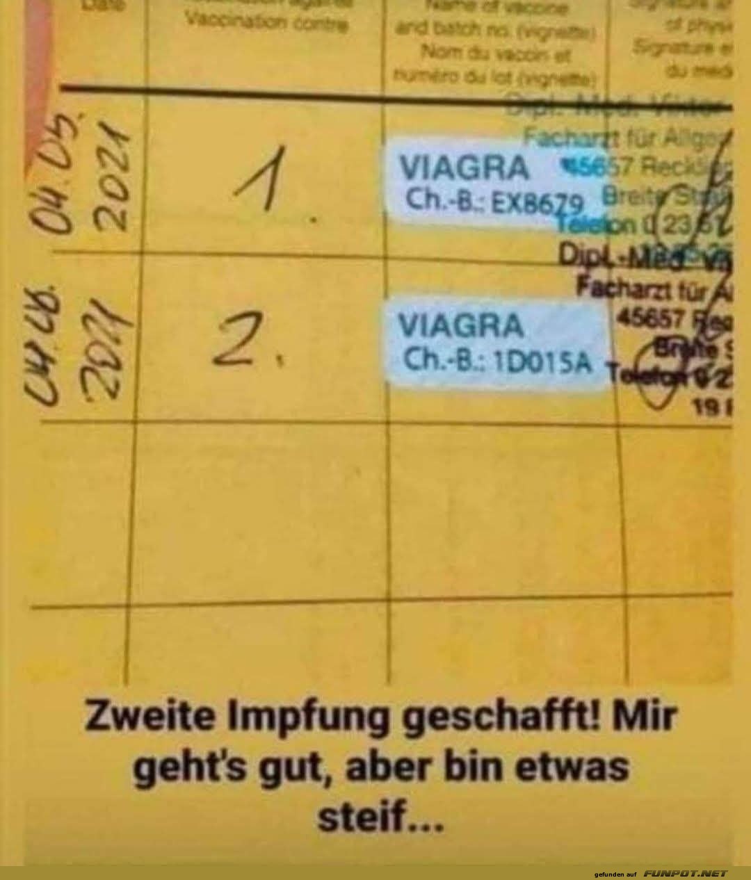 Zweite Impfung erfolgreich abgeschlossen Zweite Impfung erfolgreich abgeschlossen