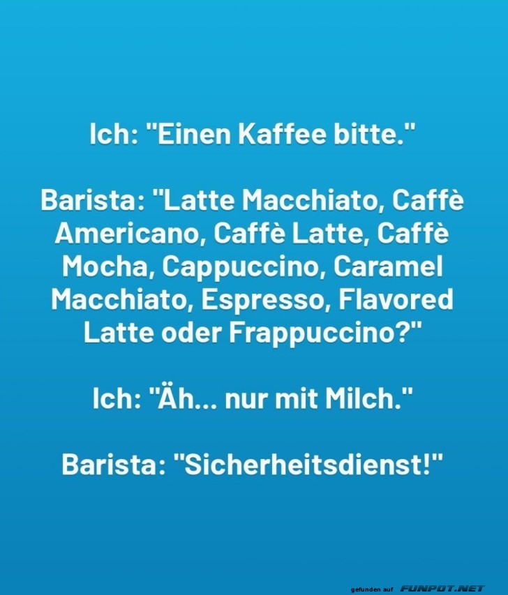 Bestellung beim Barista: Einfache Wünsche Bestellung beim Barista: Einfache Wünsche