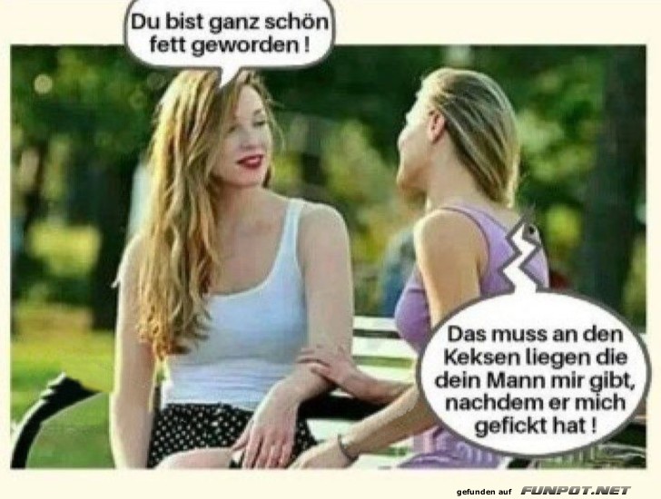 Lustiger Dialog zwischen zwei Frauen Lustiger Dialog zwischen zwei Frauen