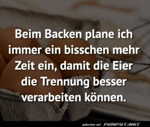 Witz über Backen mit Eiern Witz über Backen mit Eiern
