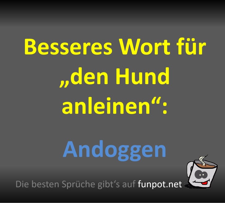 Witziges Synonym für Hund anleinen Witziges Synonym für Hund anleinen