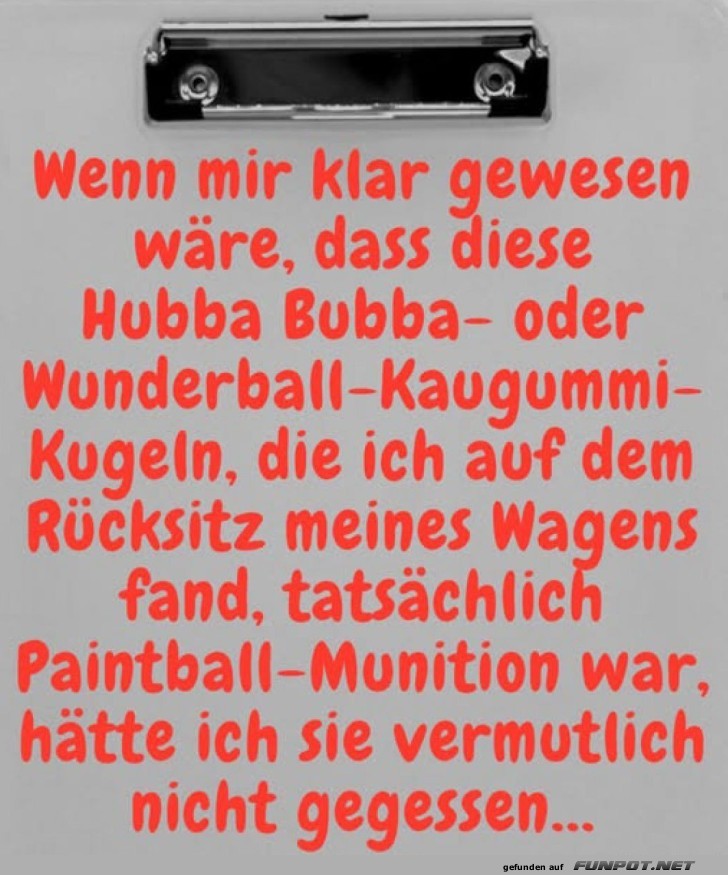Unerwarteter Kaugummi-Moment Unerwarteter Kaugummi-Moment