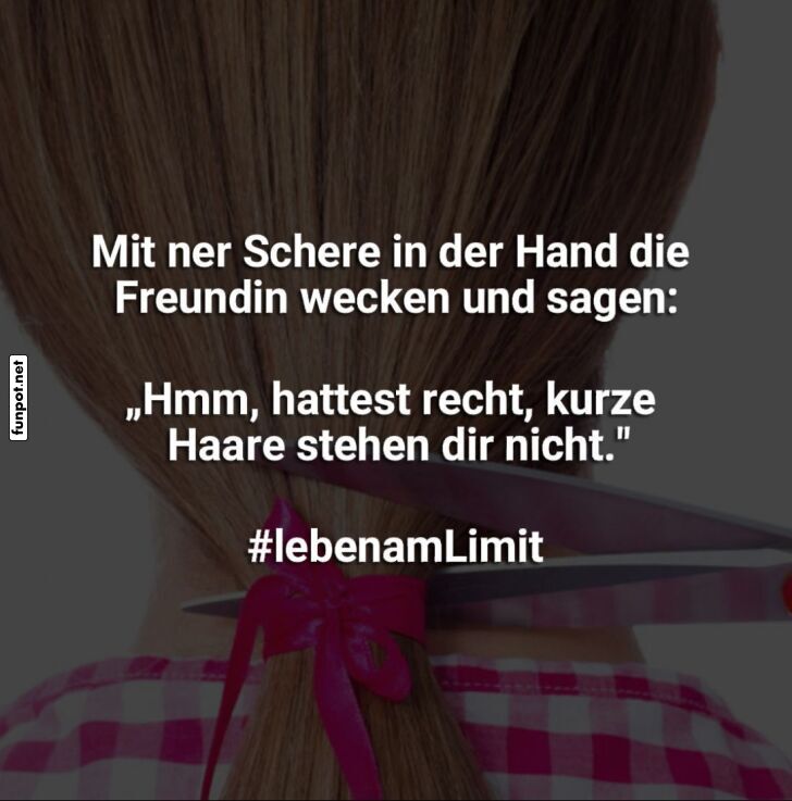 Witz über Wecken mit einer Schere Witz über Wecken mit einer Schere