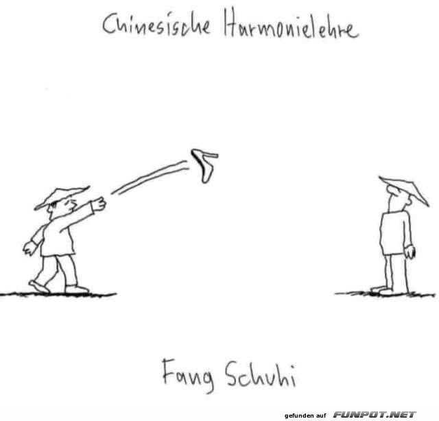 Chinesische Harmonielehre Karikatur Chinesische Harmonielehre Karikatur