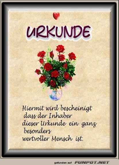 Urkunde für wertvolle Menschen Urkunde für wertvolle Menschen