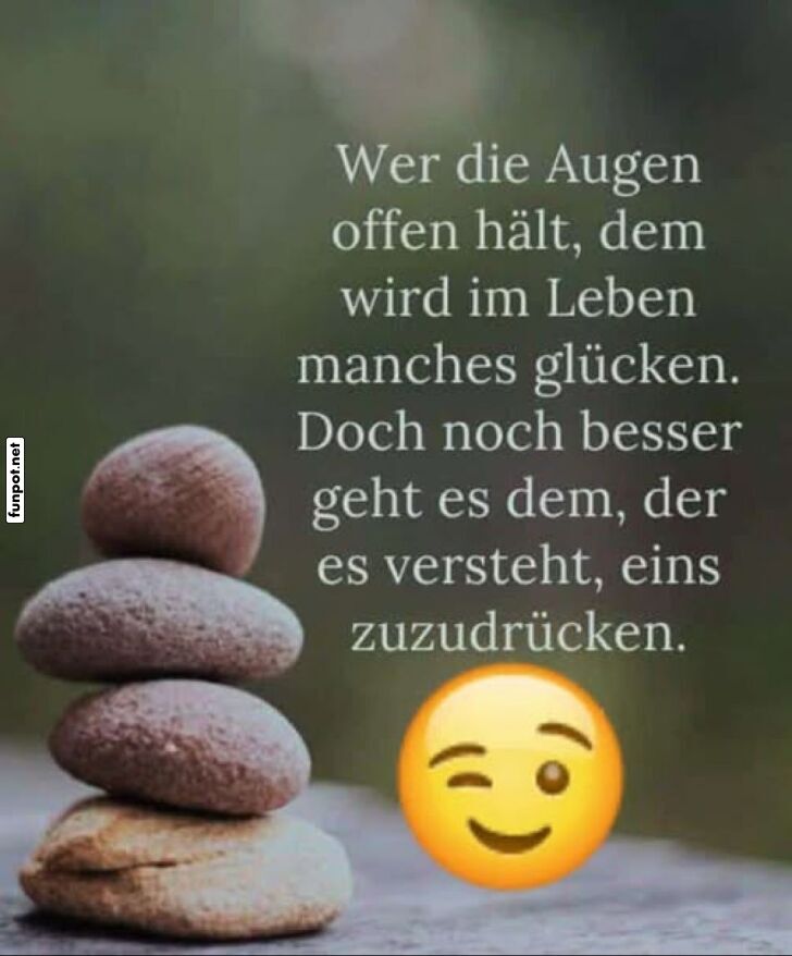 Augen offen halten für Glück im Leben Augen offen halten für Glück im Leben