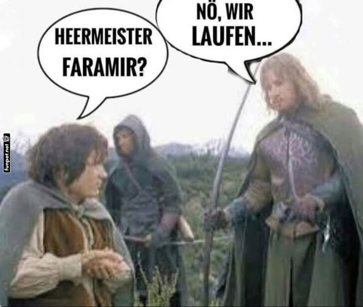 Witziger Dialog in mittelalterlicher Szene Witziger Dialog in mittelalterlicher Szene