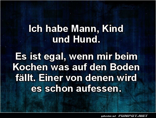 Familienhumor: Essen fällt Familienhumor: Essen fällt