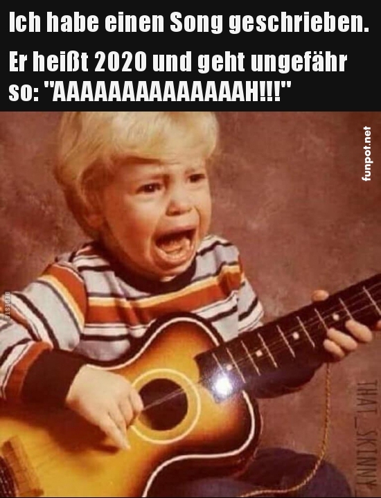 Kind mit Gitarre schreit Song über 2020 Kind mit Gitarre schreit Song über 2020