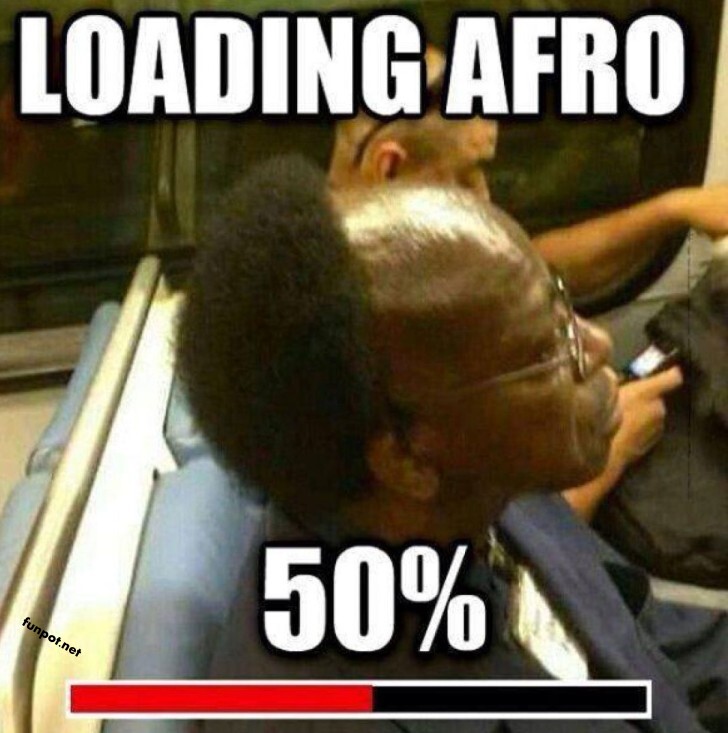 Lustiges Afro-Meme Lustiges Afro-Meme