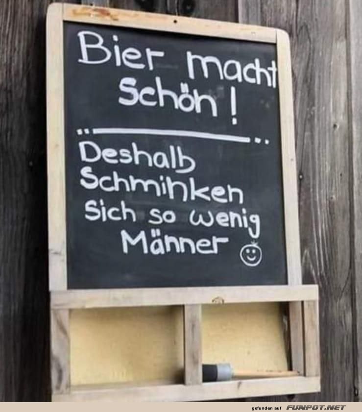Humorvolles Schild über Bier und Schönheit Humorvolles Schild über Bier und Schönheit