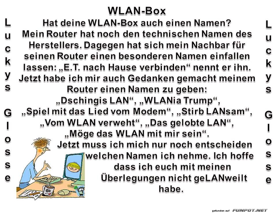 Kreative WLAN-Namen für den Router Kreative WLAN-Namen für den Router