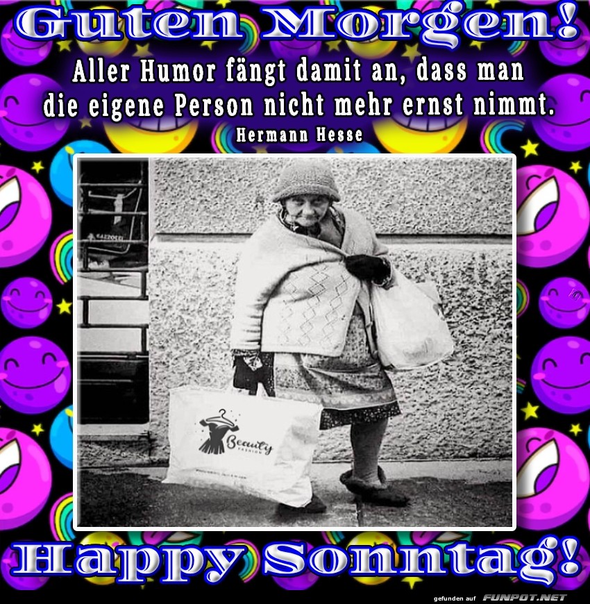 Fröhlicher Sonntag mit einem Lächeln beginnen Fröhlicher Sonntag mit einem Lächeln beginnen