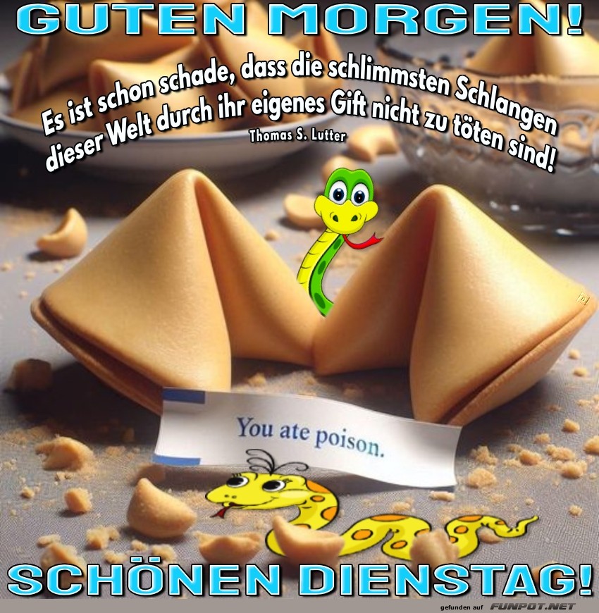 Fortune Cookie Spruch für einen Dienstag Fortune Cookie Spruch für einen Dienstag