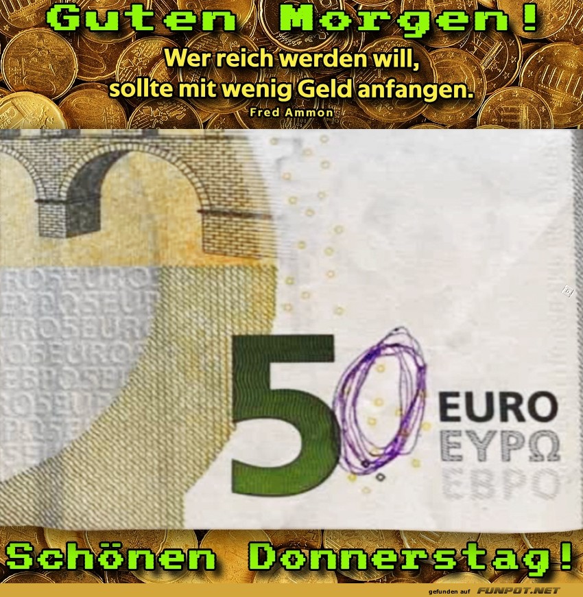Motivationsspruch mit 50-Euro Schein Motivationsspruch mit 50-Euro Schein