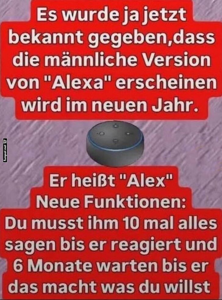 Männliche Alexa-Version kommt Männliche Alexa-Version kommt