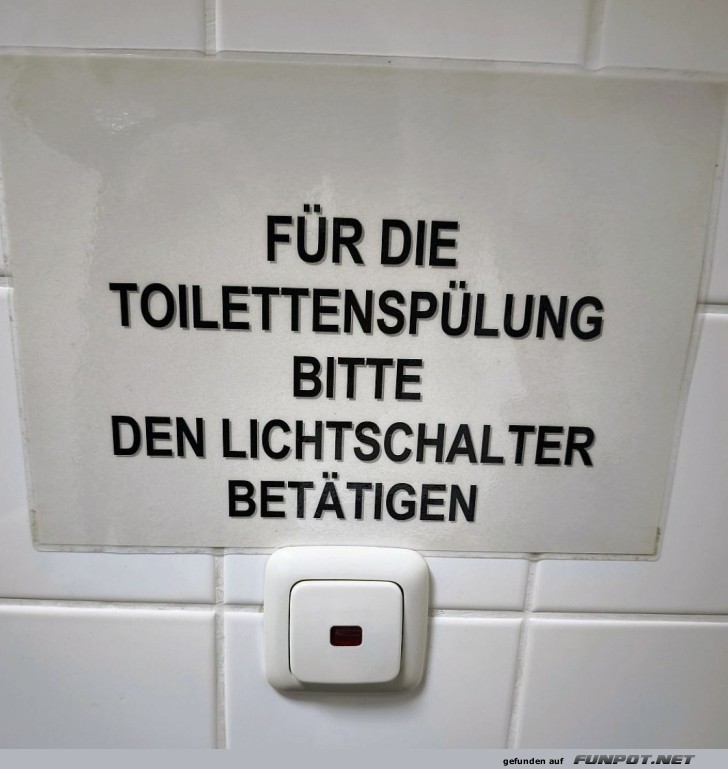 Anweisung zur Toilettenspülung Anweisung zur Toilettenspülung