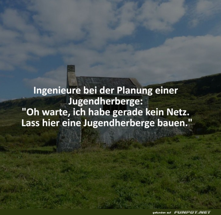 Witz über abgelegene Jugendherbergen Witz über abgelegene Jugendherbergen