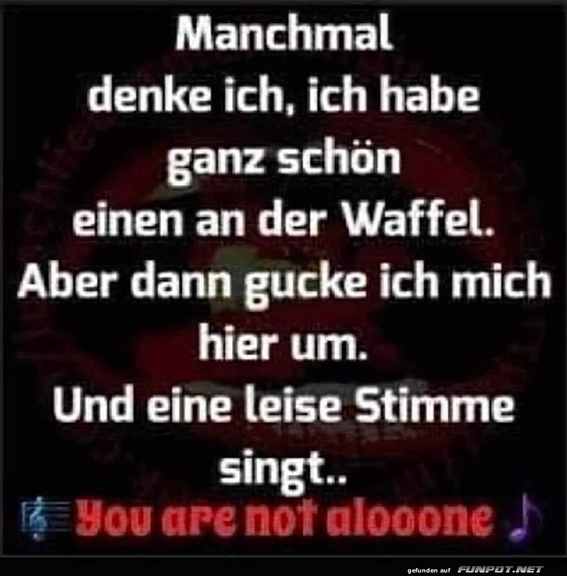 Manchmal denkt man, man ist verrückt Manchmal denkt man, man ist verrückt