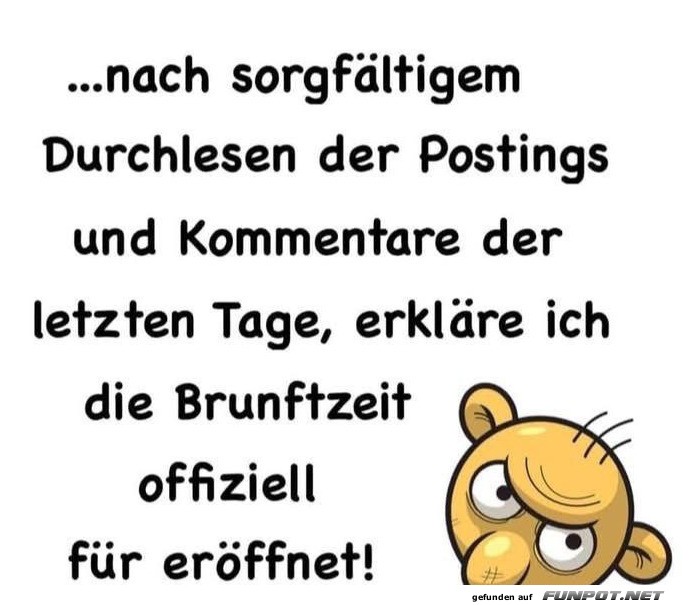 Brunftzeit nach Kommentaren eröffnet Brunftzeit nach Kommentaren eröffnet