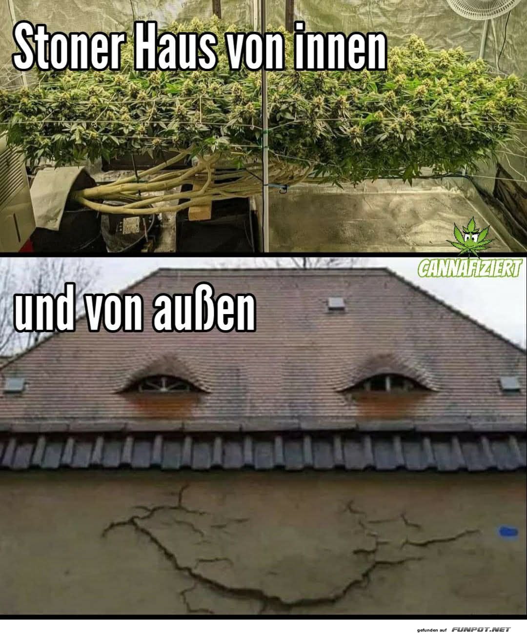 Lustiges Stoner-Haus innen und außen Lustiges Stoner-Haus innen und außen
