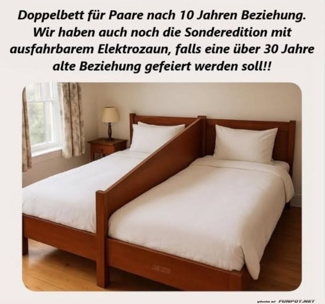 Humorvolles Doppelbett für Paare Humorvolles Doppelbett für Paare