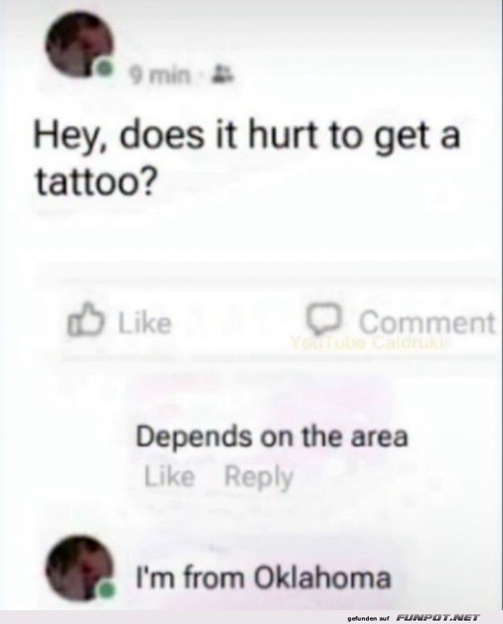 Tattoo-Schmerz und lustige Verwechslungen Tattoo-Schmerz und lustige Verwechslungen