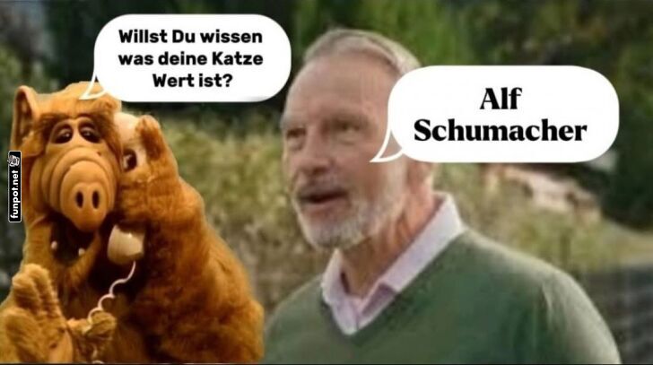 Alf und sein humorvoller Dialog Alf und sein humorvoller Dialog