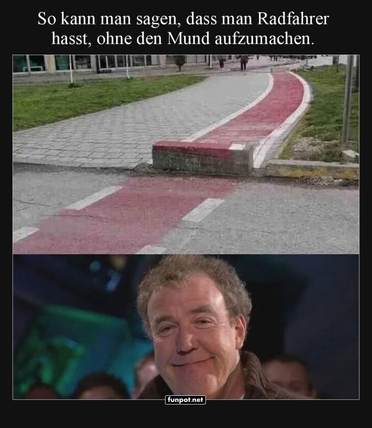 Radweg mit Hindernissen Radweg mit Hindernissen