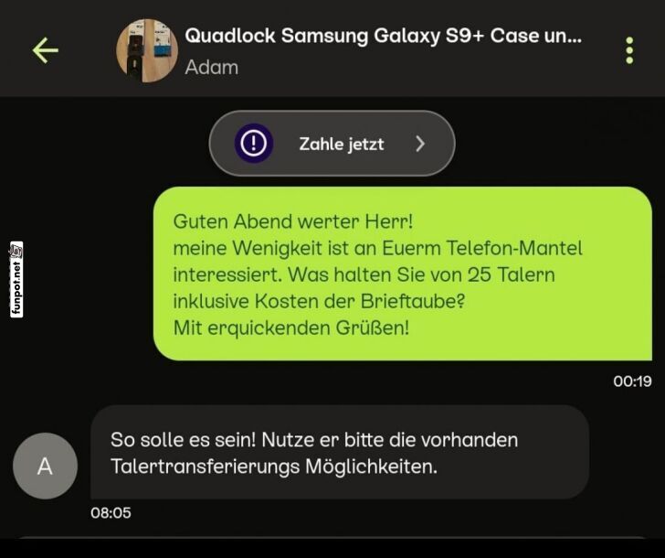 Anfrage zu Telefontarifen über Messenger Anfrage zu Telefontarifen über Messenger
