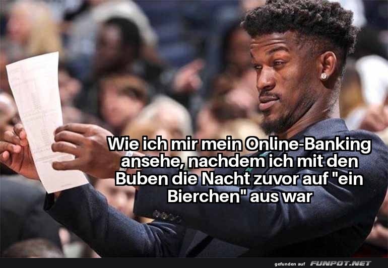 Überraschung beim Online-Banking Überraschung beim Online-Banking