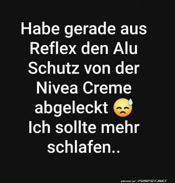 Lustiger Reflex-Moment mit Nivea Creme Lustiger Reflex-Moment mit Nivea Creme