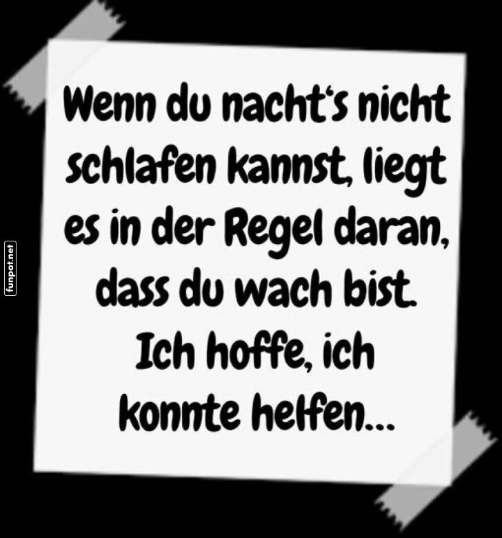 Ein humorvoller Tipp für Schlaflose Ein humorvoller Tipp für Schlaflose