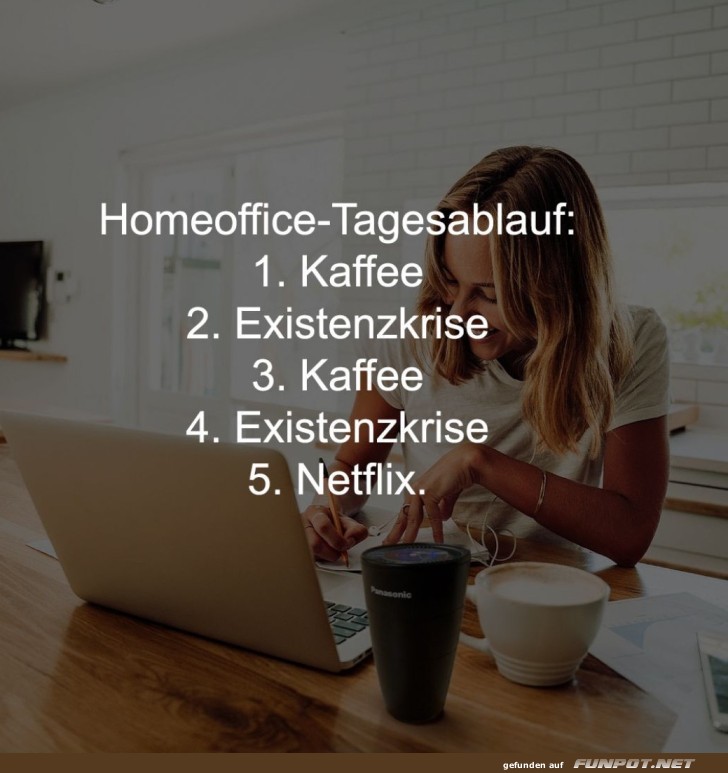 Lustiger Homeoffice-Tagesablauf Lustiger Homeoffice-Tagesablauf