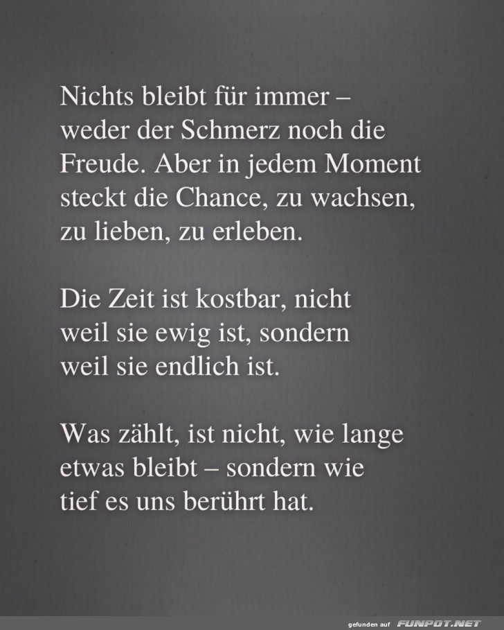 Reflektionen über Vergänglichkeit Reflektionen über Vergänglichkeit