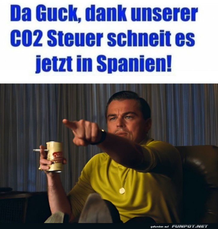 Dank CO2-Steuer schneit es in Spanien Dank CO2-Steuer schneit es in Spanien