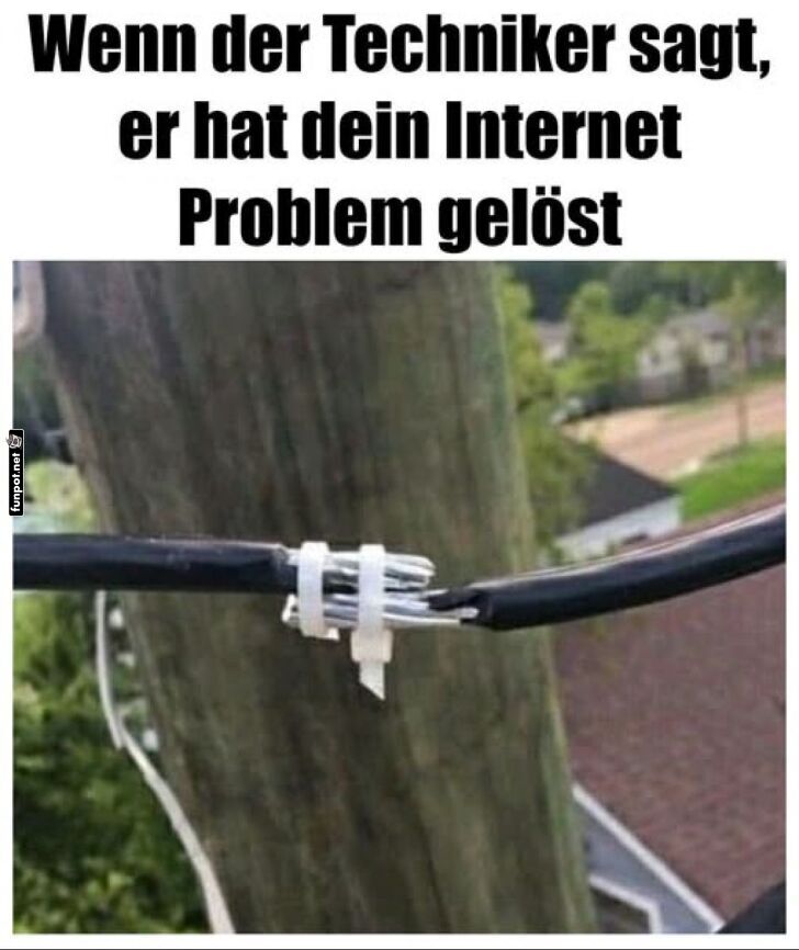Provisorische Internetreparatur Provisorische Internetreparatur