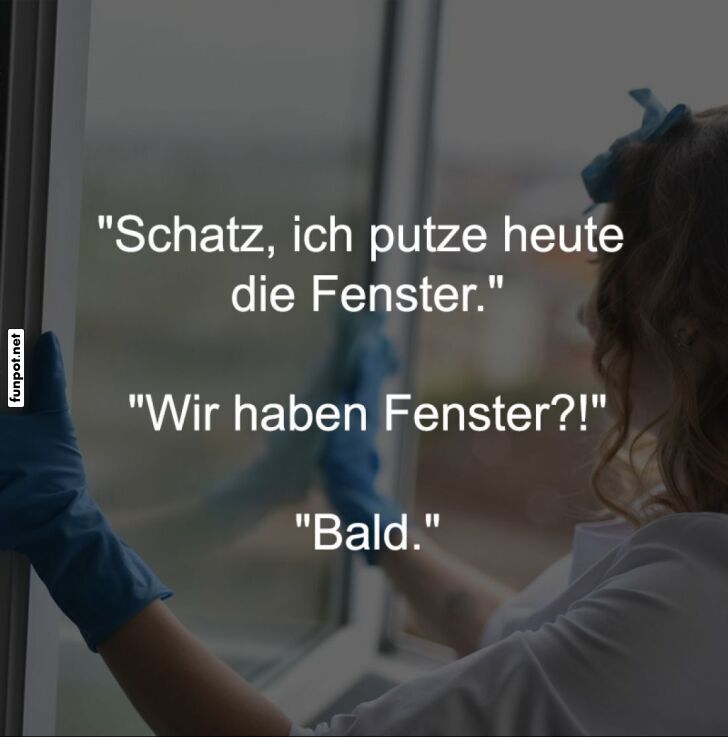 Humor über Fensterputzen Humor über Fensterputzen