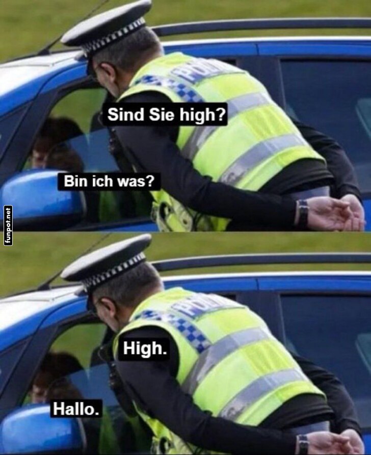 Lustige Verkehrskontrolle im Dialog Lustige Verkehrskontrolle im Dialog