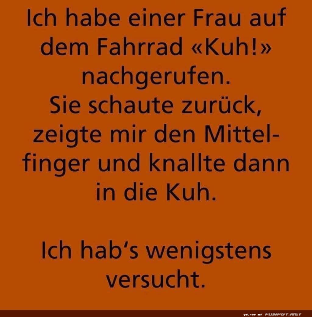Unerwartete Fahrradbegegnung Unerwartete Fahrradbegegnung