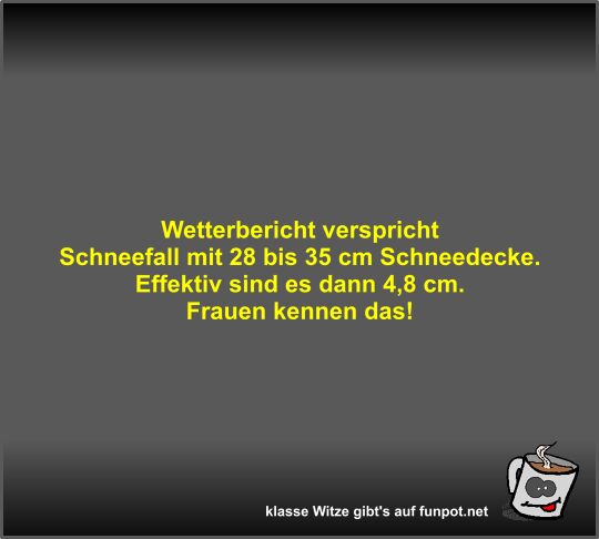 Wetterbericht verspricht Schneefall mit 28 bis 35 cm... Wetterbericht verspricht Schneefall mit 28 bis 35 cm...