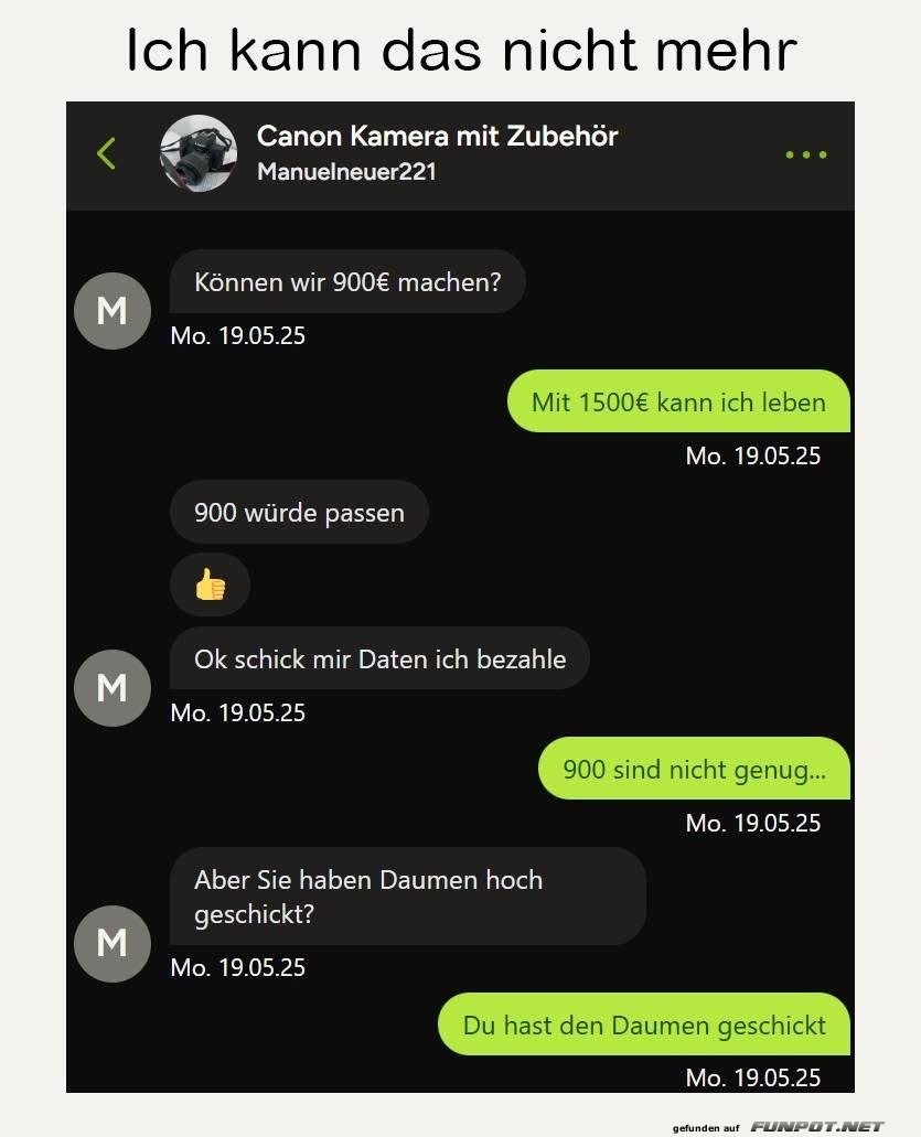 Verhandlungs-Pech im Chat Verhandlungs-Pech im Chat