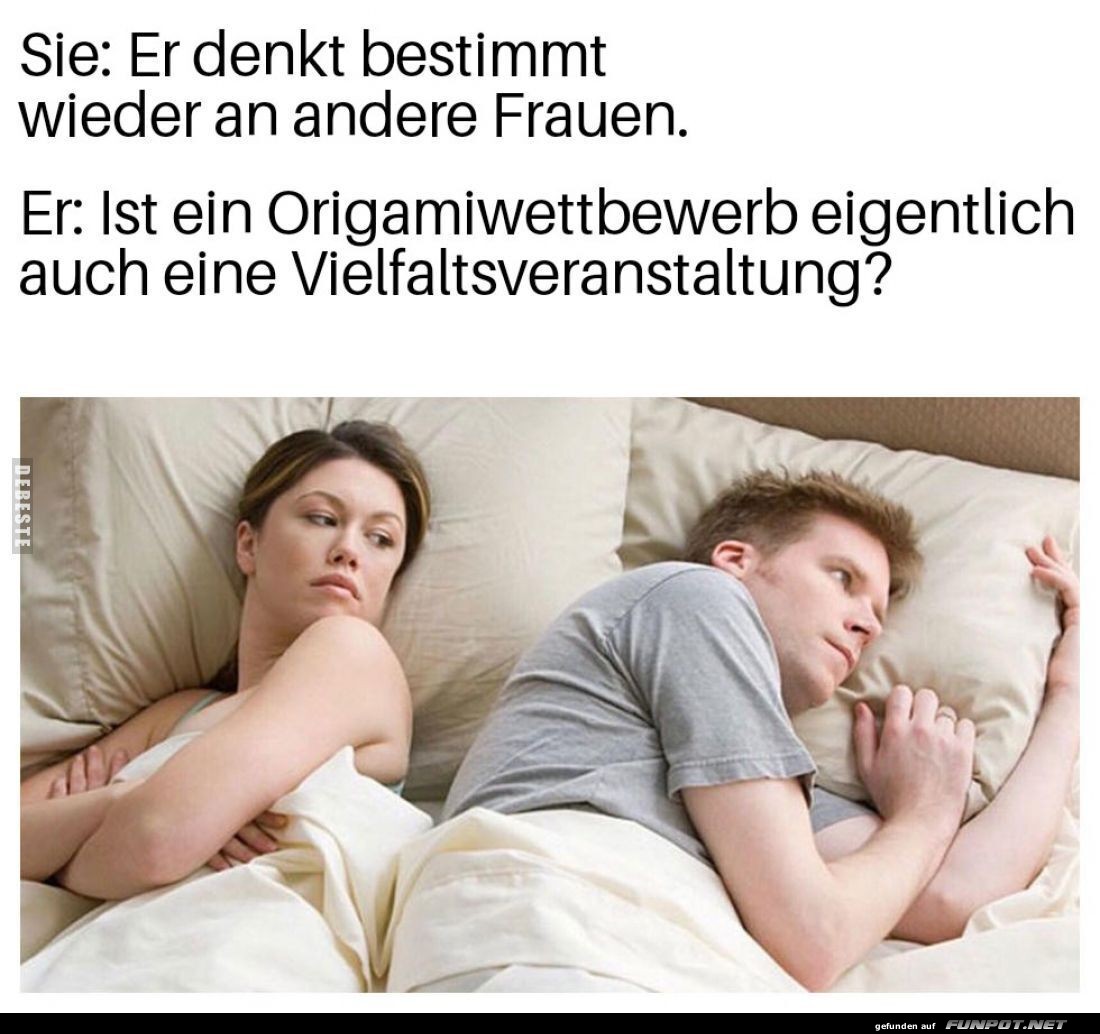 Nachdenkliches Paar im Bett