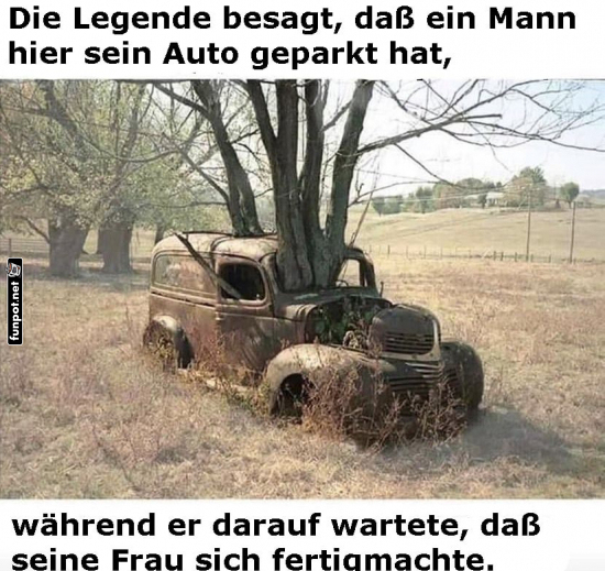 Verrostetes Auto und Geduld Verrostetes Auto und Geduld